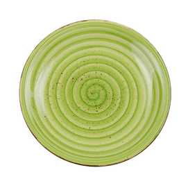 PLATO POSTRE VERDE STONEWARE COCINA 19 X 19 CM