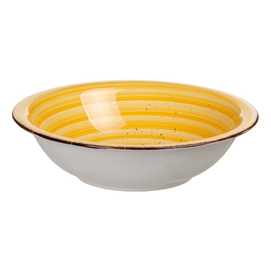 PLATO HONDO AMARILLO STONEWARE COCINA 21 X 21 CM