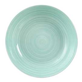 PLATO HONDO TURQUESA PORCELANA COCINA 20,50 X 20,50 X 4,50 C