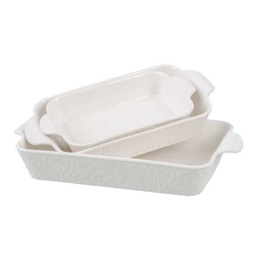 FUENTE HORNO BLANCO PORCELANA COCINA 26 X 15 X 5 CM