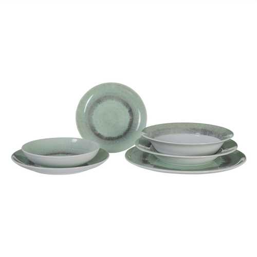 PLATO LLANO VERDE PORCELANA COCINA 26 X 26 X 3 CM