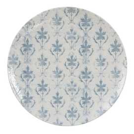 PLATO LLANO AZUL-BLANCO PORCELANA 26 X 26 X 3 CM