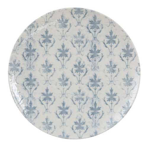 PLATO LLANO AZUL-BLANCO PORCELANA 26 X 26 X 3 CM