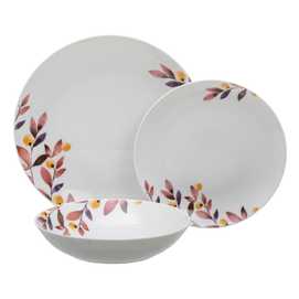 VAJILLA 18 PIEZAS HOJAS PORCELANA COCINA 1 CM