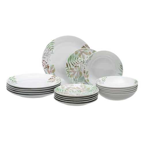 VAJILLA 18 PIEZAS HOJAS PORCELANA COCINA 1 CM