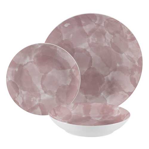 PLATO POSTRE MALVA PORCELANA COCINA 20 X 20 X 2 CM