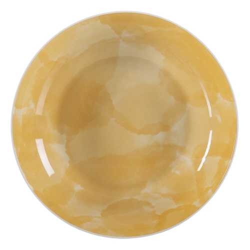 PLATO HONDO MOSTAZA PORCELANA COCINA 21 X 21 X 4 CM