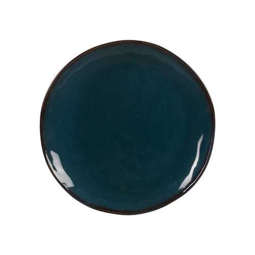 PLATO LLANO AZUL STONEWARE COCINA 26 X 26 X 3 CM