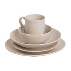 PLATO POSTRE CREMA STONEWARE COCINA 20 X 20 X 2,50 CM