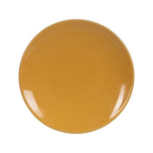 PLATO POSTRE MOSTAZA STONEWARE COCINA 20 X 20 X 2,50 CM