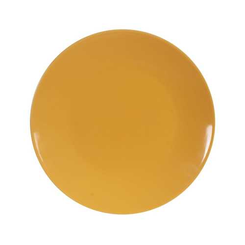 PLATO LLANO MOSTAZA STONEWARE COCINA 26 X 26 X 3 CM