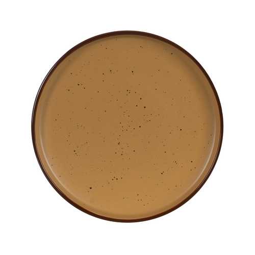 PLATO POSTRE OCRE STONEWARE COCINA 20,50 X 20,50 X 2,50 CM