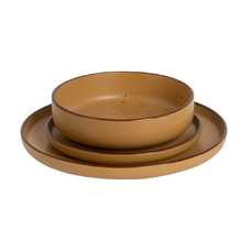 PLATO HONDO OCRE STONEWARE COCINA 18,50 X 18,50 X 5,50 CM PLATO HONDO OCRE STONEWARE COCINA 18,50 X 18,50 X 5,50 CM