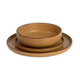 PLATO HONDO OCRE STONEWARE COCINA 18,50 X 18,50 X 5,50 CM