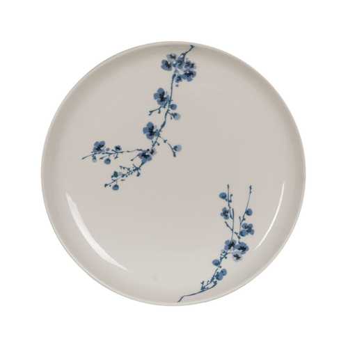 PLATO POSTRE ORIENTAL BLANCO-AZUL 19 X 19 X 2,50 CM