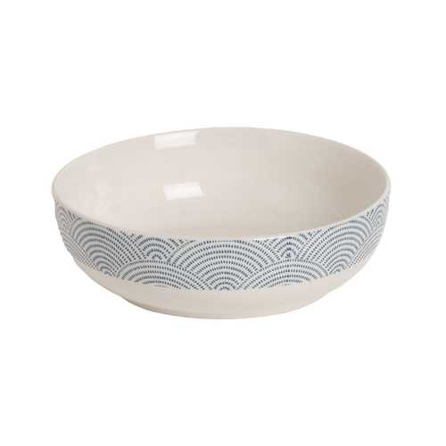 PLATO HONDO ORIENTAL BLANCO-AZUL 18,50 X 18,50 X 6 CM