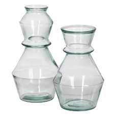 JARRÓN NATURAL VIDRIO RECICLADO WE CARE 16 X 16 X 25 CM JARRÓN NATURAL VIDRIO RECICLADO WE CARE 16 X 16 X 25 CM