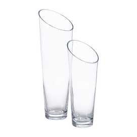 JARRÓN DECORACIÓN TRANSPARENTE CRISTAL 11 X 11 X 30 CM