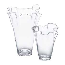 JARRÓN DECORACIÓN TRANSPARENTE CRISTAL 19 X 19 X 23 CM