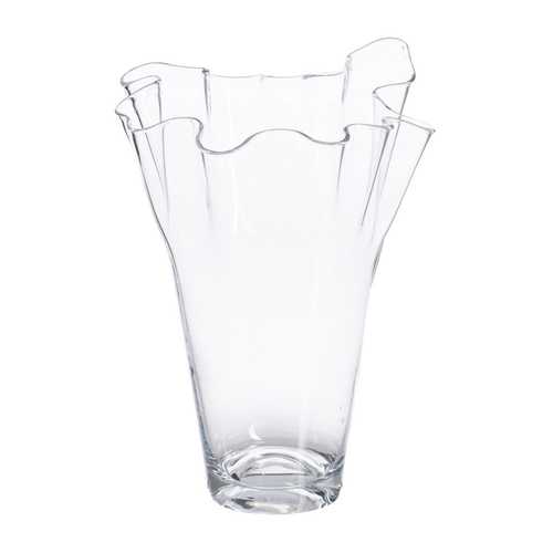 JARRÓN DECORACIÓN TRANSPARENTE CRISTAL 25 X 25 X 35 CM