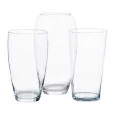 JARRÓN DECORACIÓN TRANSPARENTE CRISTAL 16,50 X 16,50 X 30 CM JARRÓN DECORACIÓN TRANSPARENTE CRISTAL 16,50 X 16,50 X 30 CM