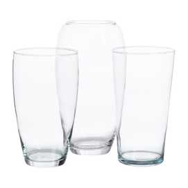 JARRÓN DECORACIÓN TRANSPARENTE CRISTAL 16,50 X 16,50 X 30 CM