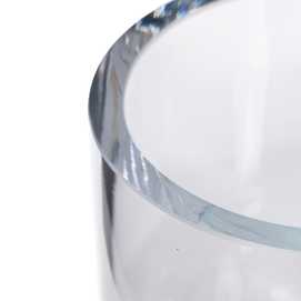 JARRÓN DECORACIÓN TRANSPARENTE CRISTAL 15 X 15 X 25 CM