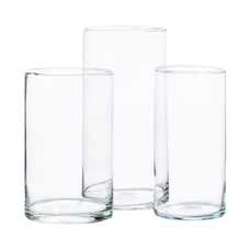 JARRÓN DECORACIÓN TRANSPARENTE CRISTAL 12 X 12 X 25 CM