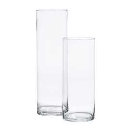 JARRÓN DECORACIÓN TRANSPARENTE CRISTAL 12 X 12 X 30 CM