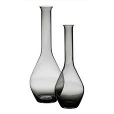 JARRÓN GRIS VIDRIO DECORACIÓN 12 X 12 X 33 CM JARRÓN GRIS VIDRIO DECORACIÓN 12 X 12 X 33 CM