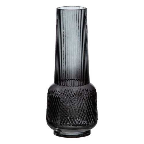 JARRÓN GRIS VIDRIO DECORACIÓN 12 X 12 X 29 CM