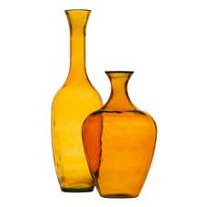 JARRÓN AMBAR VIDRIO RECICLADO DECORACIÓN 30 X 30 X 100 CM JARRÓN AMBAR VIDRIO RECICLADO DECORACIÓN 30 X 30 X 100 CM