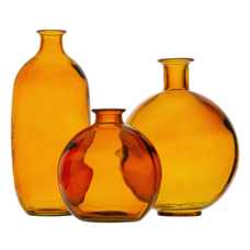 JARRÓN AMBAR VIDRIO RECICLADO DECORACIÓN 13 X 13 X 31 CM JARRÓN AMBAR VIDRIO RECICLADO DECORACIÓN 13 X 13 X 31 CM