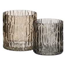 JARRÓN GRIS CRISTAL DECORACIÓN 12 X 12 X 12 CM JARRÓN GRIS CRISTAL DECORACIÓN 12 X 12 X 12 CM