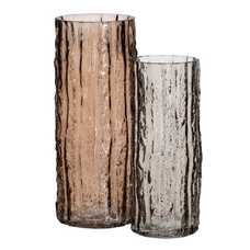 JARRÓN GRIS CRISTAL DECORACIÓN 10 X 10 X 25,50 CM JARRÓN GRIS CRISTAL DECORACIÓN 10 X 10 X 25,50 CM