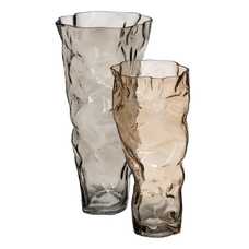 JARRÓN MARRÓN CRISTAL DECORACIÓN 15,50 X 14 X 32 CM JARRÓN MARRÓN CRISTAL DECORACIÓN 15,50 X 14 X 32 CM