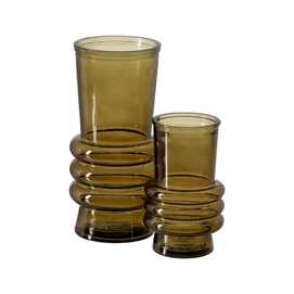 FLORERO VERDE VIDRIO RECICLADO WE CARE 13 X 13 X 25 CM