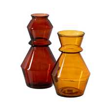 JARRÓN NARANJA VIDRIO RECICLADO WE CARE 16 X 16 X 25 CM JARRÓN NARANJA VIDRIO RECICLADO WE CARE 16 X 16 X 25 CM