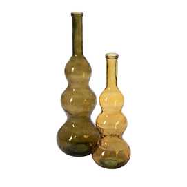 JARRÓN VERDE VIDRIO RECICLADO WE CARE 33 X 33 X 100 CM