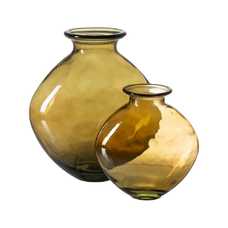 JARRÓN AMARILLO VIDRIO RECICLADO WE CARE 24 X 24 X 26 CM JARRÓN AMARILLO VIDRIO RECICLADO WE CARE 24 X 24 X 26 CM