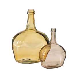 GARRAFA AMARILLO VIDRIO RECICLADO 27 X 27 X 38 CM