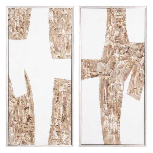 CUADRO PINTURA ABSTRACTO 2/M PLATA 87 X 4 X 153 CM