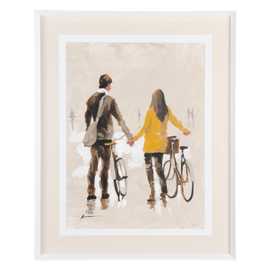 CUADRO PINTURA BICICLETA 2/M BLANCO 83 X 6 X 104 CM