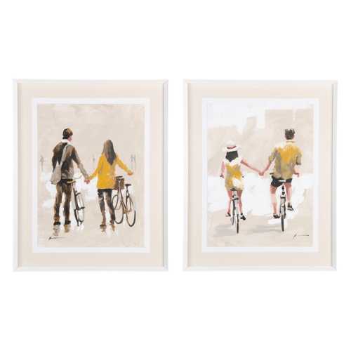 CUADRO PINTURA BICICLETA 2/M BLANCO 83 X 6 X 104 CM
