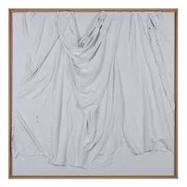 CUADRO SÁBANA BLANCO-NATURAL LIENZO 2/M 104 X 5 X 104 CM