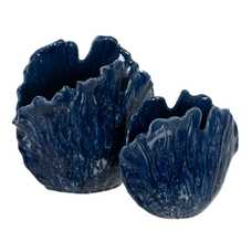 JARRÓN AZUL CERÁMICA DECORACIÓN 20 X 12 X 17,50 CM JARRÓN AZUL CERÁMICA DECORACIÓN 20 X 12 X 17,50 CM