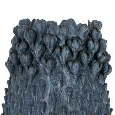 JARRÓN AZUL CERÁMICA DECORACIÓN 22,50 X 22,50 X 38,50 CM JARRÓN AZUL CERÁMICA DECORACIÓN 22,50 X 22,50 X 38,50 CM