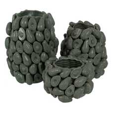 JARRÓN VERDE CERÁMICA DECORACIÓN 31,50 X 31,50 X 23 CM