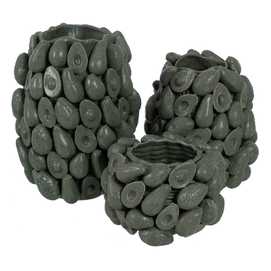 JARRÓN VERDE CERÁMICA DECORACIÓN 31,50 X 31,50 X 23 CM