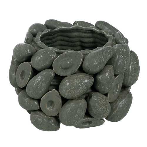 JARRÓN VERDE CERÁMICA DECORACIÓN 31,50 X 31,50 X 23 CM